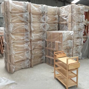 实木架子 火锅店火锅架菜架 花架多功能阳台架 置物厨房三层