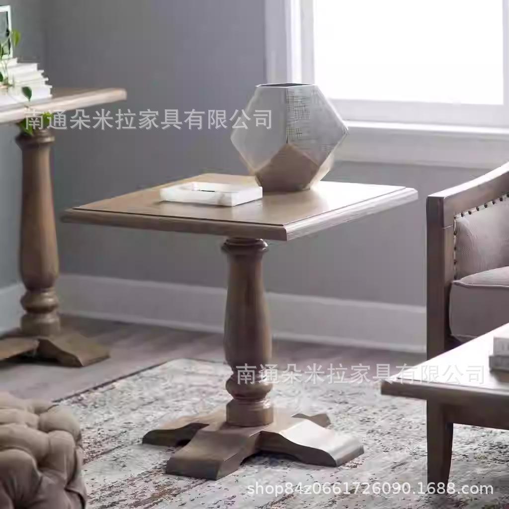 美式复古实木玄关桌长方形条桌入户玄关中式靠墙极简方桌家具