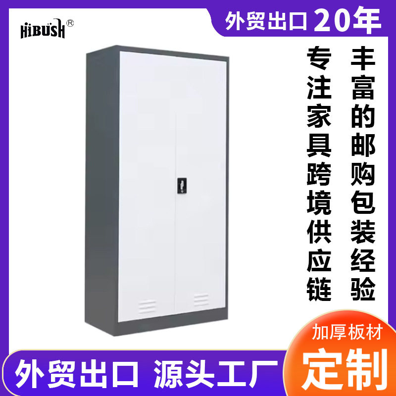外贸工厂更衣柜钢制办公2门衣柜更衣室员工宿舍换衣柜带锁储物柜