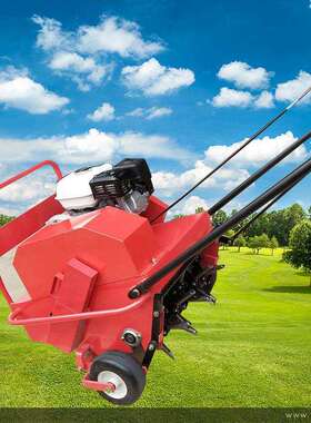 常青草坪打孔机GX160汽油机自走钻孔机球场草地施肥透气