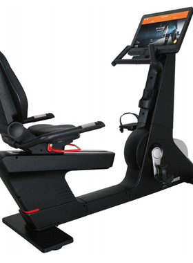 康乐佳K9005RP高端商用智能触控大屏电磁控背靠卧式健身车脚踏车