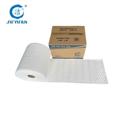 洁源 OR23845X 白色2MM吸油卷带撕线耐磨型45米复合压点吸油棉卷