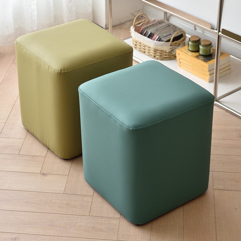 9C猫抓皮d方凳沙发客厅茶几凳梳妆凳展会软包凳子服装店试衣凳换