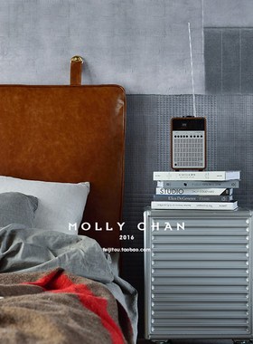 oiseau飞机储物箱 航空铝箱置物箱个H性创意床头柜 收纳边几文件