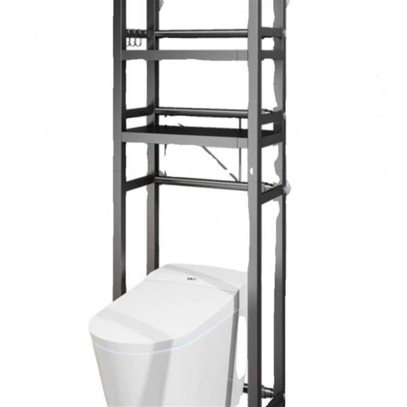 伸缩浴室卫生间马桶洗衣机置物架厕所H洗手间滚筒洗衣机上方收纳