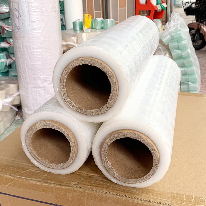缠JUD绕膜大工保鲜业膜50cm拉伸膜包厂装L膜透明pe卷拉伸缠绕膜家