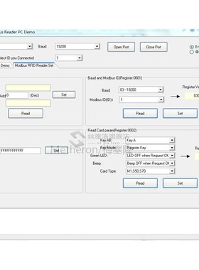 Industrial hgrade Modbus RFID reader  PLC, HF 13.56M Card Re