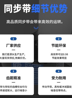 同步带XHc402.5L464473507560570580620630700735齿带皮带黑色橡