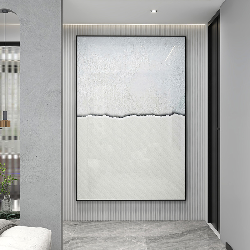 网红画现代d简约道入户玄关装饰画抽壁象轻奢挂走廊过竖版幅画大