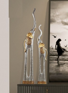 艺术抽象a大象欧式创意复古装饰品电视柜橱窗吧台摆件工艺品象摆