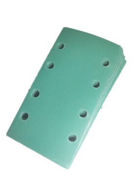 植绒背绒方形95*180砂纸干磨砂纸8孔绿色3+2+3自粘耐Y磨长条沙皮