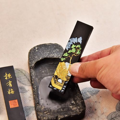 玄璞斋胡铁雁作品级棚q顶纯松烟墨条古法徽墨胡开文墨块墨棒文房