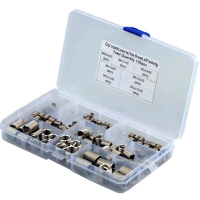 120PCS Helicoil Thread Repayir Kit Set M3 M4 M5 M6 M8 M10 M1