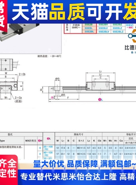 微型直线导轨SSEB10-35/55/75/95/115/135/155/175/X195耐磨 防锈
