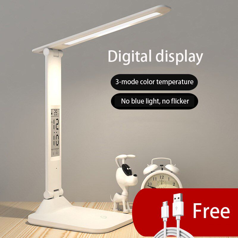 Led desk flamp eye protection charging plug in dual purpose