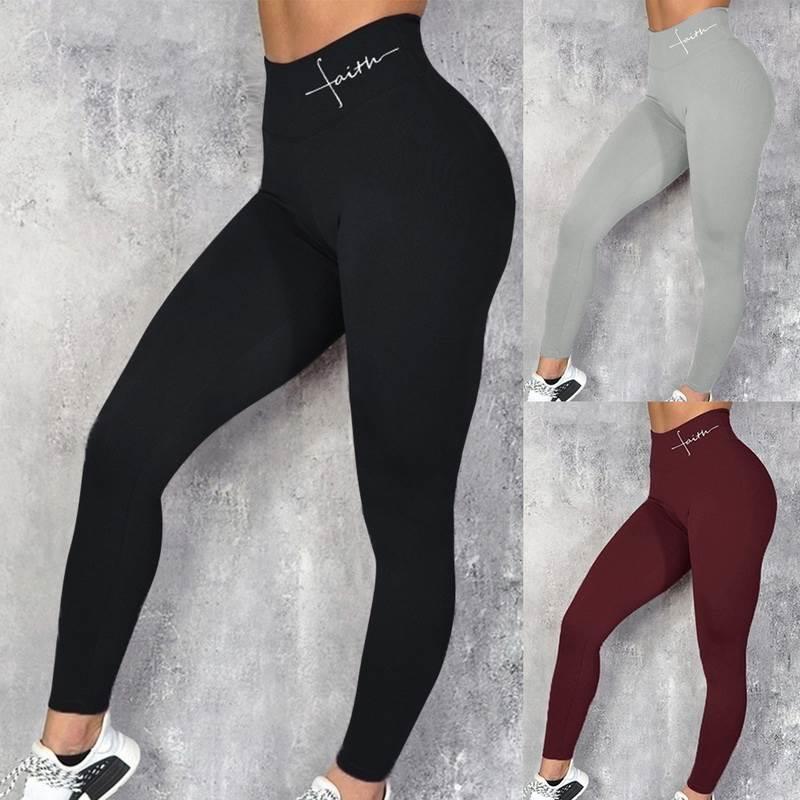 Print Leggings Female Plus Size High Waist Workout Gym Pants