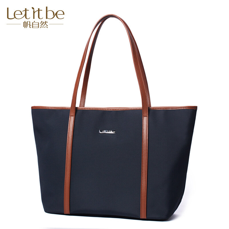 Let it be帆布包女单肩尼龙牛津大包包通勤手提大容量上班托特包