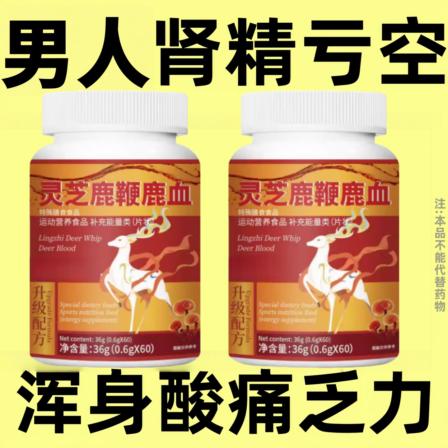 阴虚+阳虚】灵芝鹿鞭皿片男士身体虚弱男性滋补保养疲劳疲累养片,传统滋补营养品,养生丸,淘宝优惠券,粉丝福利购,淘宝优惠卷