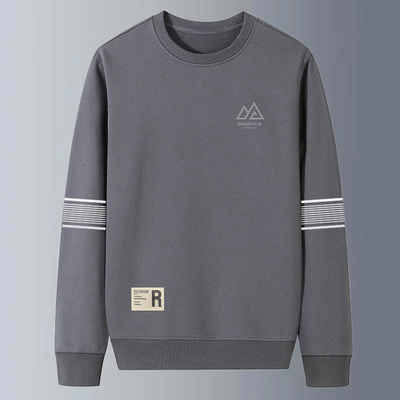 套头卫衣男春秋季2025新款青少年男款宽松黑色重磅无帽外套百搭