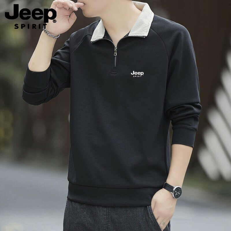 吉普JEEP半拉链品质卫衣男宽松图片