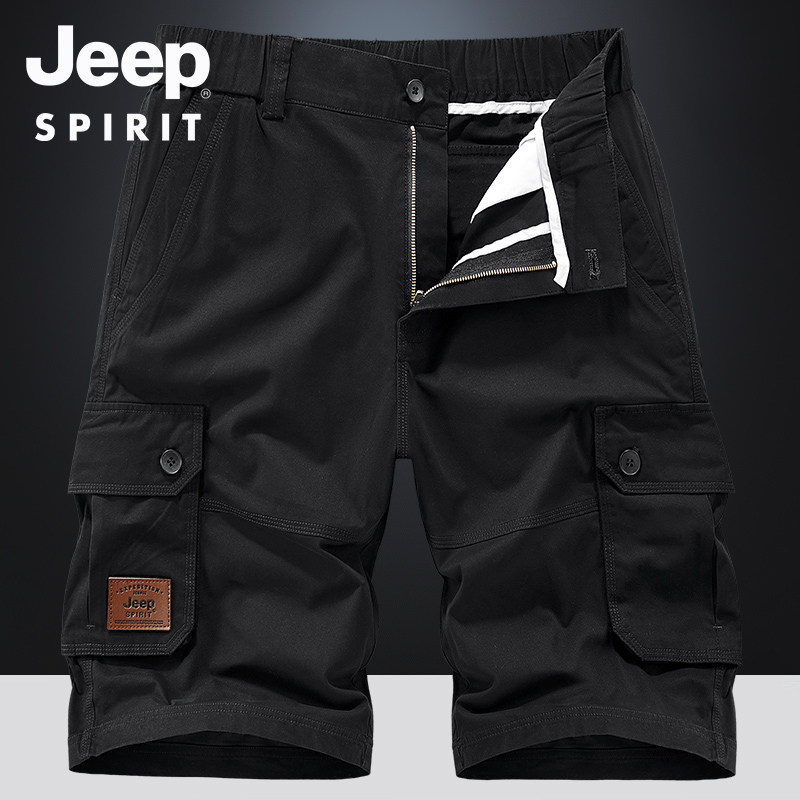 吉普JEEP工装短裤男夏季宽松大码休闲五分裤中腰薄款多口袋中裤子,男装,短裤,淘宝优惠券,粉丝福利购,淘宝优惠卷