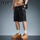 新款 吉普JEEP工装 潮牌运动户外宽松休闲百搭五分 男士 夏季 美式 短裤