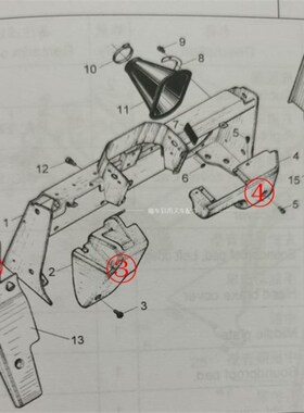 叉车仪表架护罩 前后左右护罩  适用杭叉R20 R30 35  3 U 3.5T R4