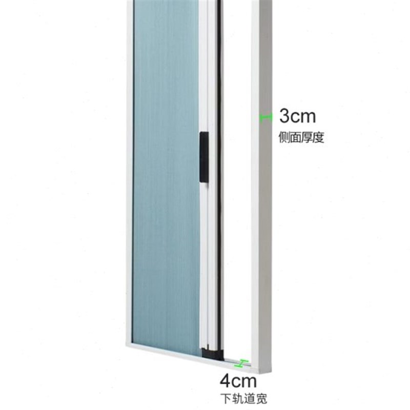 蜂巢折叠门厨房j卧室阳台空调隔断移门无轨隐形推拉门铝合金免打