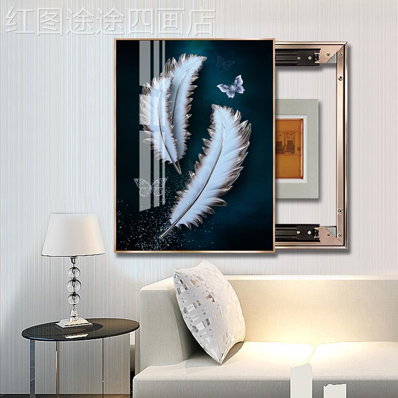 网红轻奢电表客画入户玄闸关装饰画美电箱电箱箱壁画厅式挂画马到图片