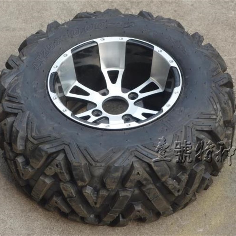 DIY自制四轮沙h滩车卡丁车越野钢管车改装配件25X10-12寸轮胎轮毂