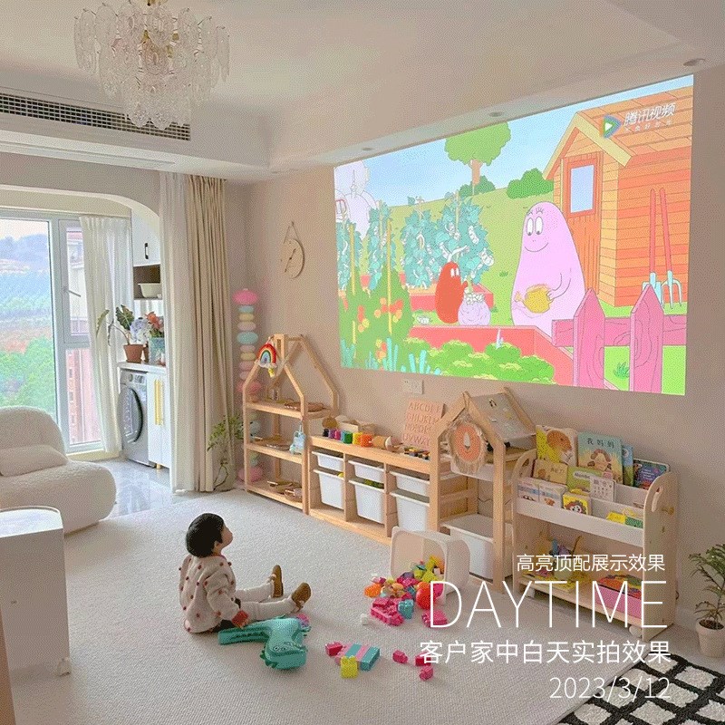 4K高清投影仪家用便携1080P自动对焦家庭影R院手机智能投影机