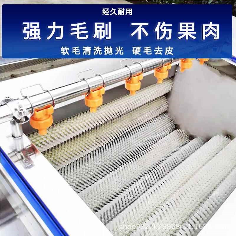 用多功能农品深加工m设备商全自动胡萝去皮平行毛刷产喷淋清洗832
