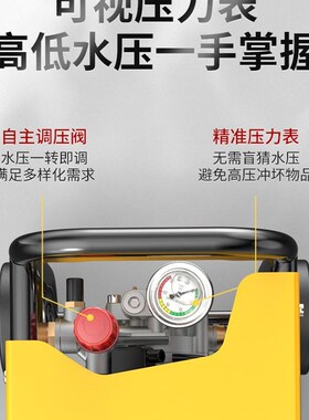 戈勒清洁设备折叠橙色大型便携z式全自动高压洗车水枪家用洗车机