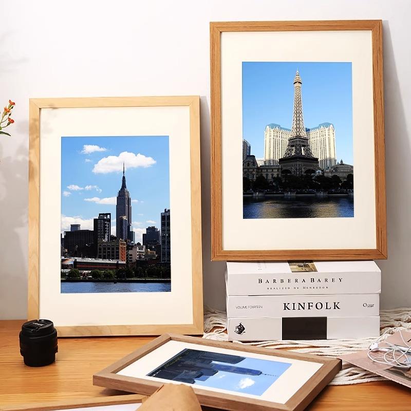 X70T实木相框挂墙大画框装裱小12寸14 18 20中24 32 36 16K开定