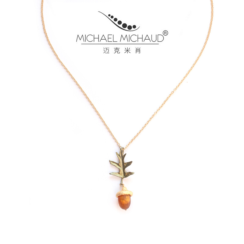 Michael Michaud针橡果项链女锁骨链小众设计感复古生日礼物 饰品/流行首饰/时尚饰品新 项链 原图主图