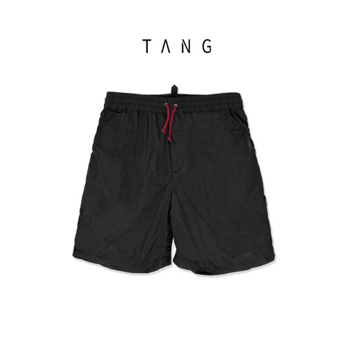 TANG[赤点]梭织休闲橡筋腰西裤短裤2026夏季新款男宽松休闲裤子
