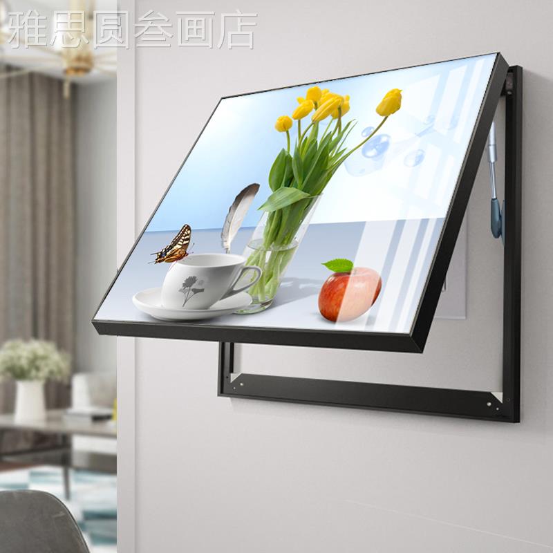 网红强电箱装现画超薄电表弱装箱饰画饰代轻奢晶瓷餐厅装饰画酒杯图片