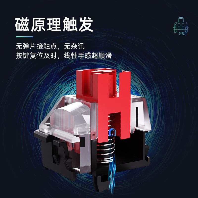 RAESHA瑞翼鲨二代红磁轴ATK68L款键盘同款磁轴客制化霍尔线性轴体