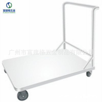 平板车多用途加厚型不锈钢推车两层搬运平板静音工具手推车餐车
