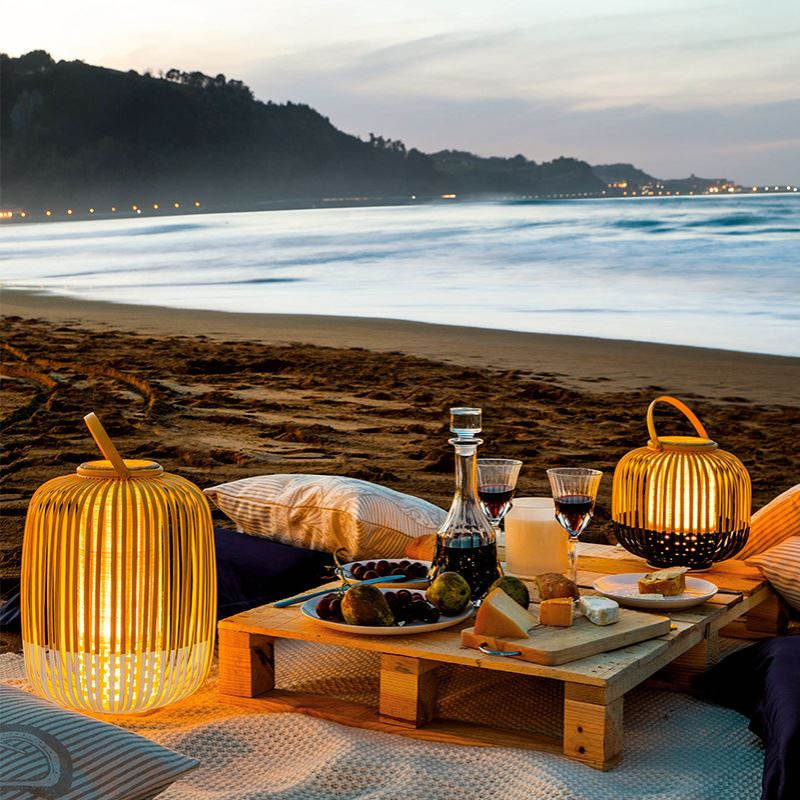 户外防水别墅庭院景观灯创意落地灯手工编织竹艺园林灯