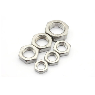 316不锈钢薄形螺母薄六角螺母薄螺母GB6172M5M6M8M10M12