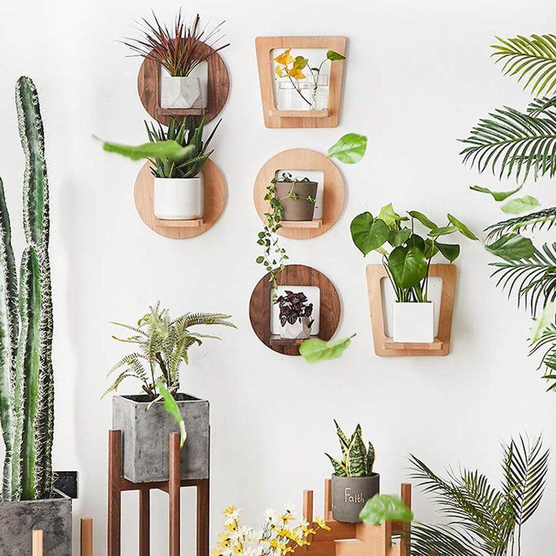 实木壁挂花架花盆架墙上置物架客厅盆栽架阳台吊兰植物架子