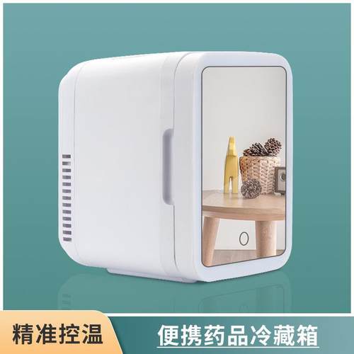 车载冰箱化妆镜家车两用美妆镜化妆品面膜保鲜小冰箱冷藏箱