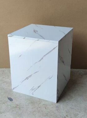 木质仿大理石纹路服装店模特橱窗地台工艺品展示台底座直播站台