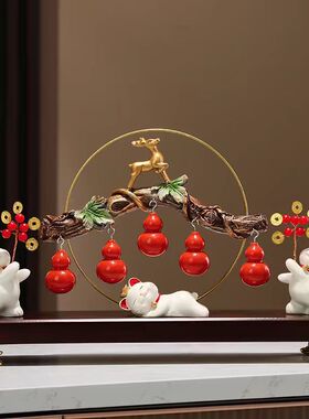 招财猫摆件开业礼物乔迁新居礼品搬新家居软装饰品客厅电视机酒柜