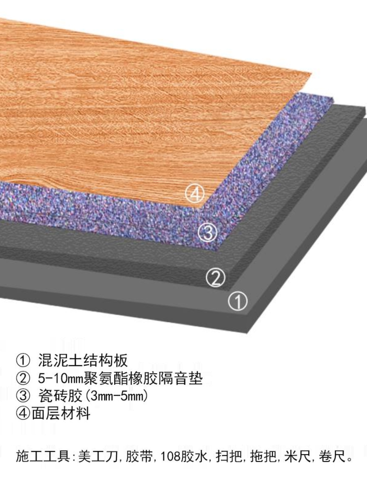 销橡胶减震垫隔音地垫楼层减震静音钢琴健身房防震地面隔音垫地品