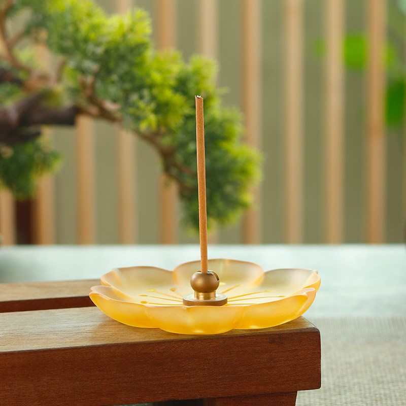 极速琉璃莲花盘中式果碟糖果盘零食盘客厅茶几家U用香插精致烛台