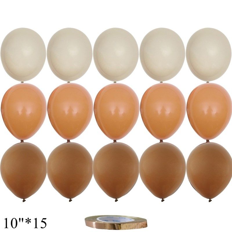极速15/20PCSh 10inch Balloons Vintage Retro Khaki Caramel