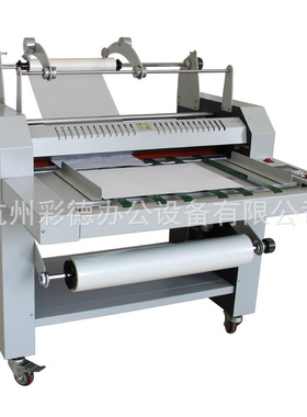 720F自动热覆膜机 裱膜机钢辊A3图文复膜机 带防卷曲修边自动收卷