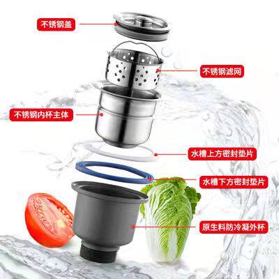 厨房水槽下水加长管不锈钢下水器洗菜池下水配件